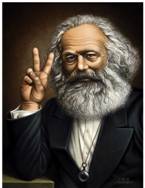 Karl Marx Karl Marx med hånden hævet til fredstegn